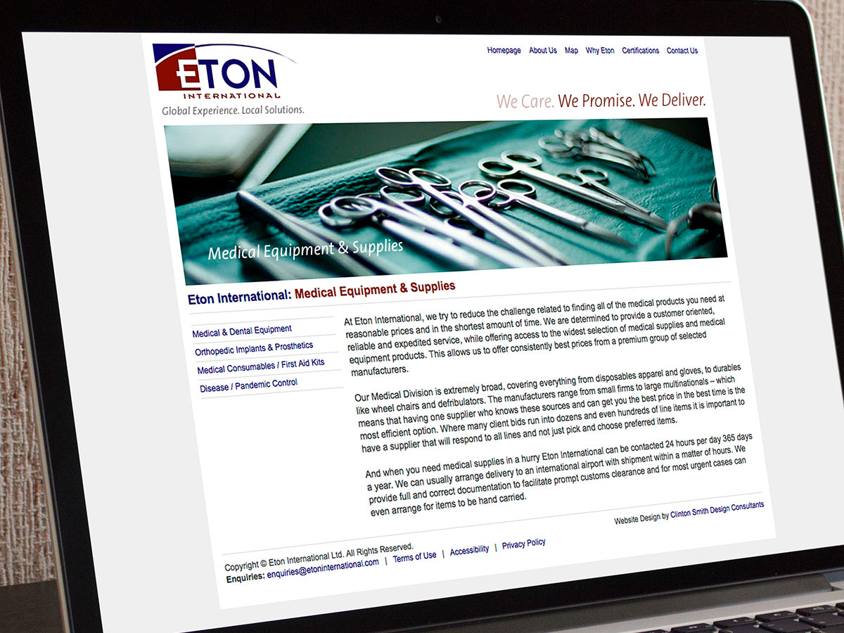 Eton International Website Design