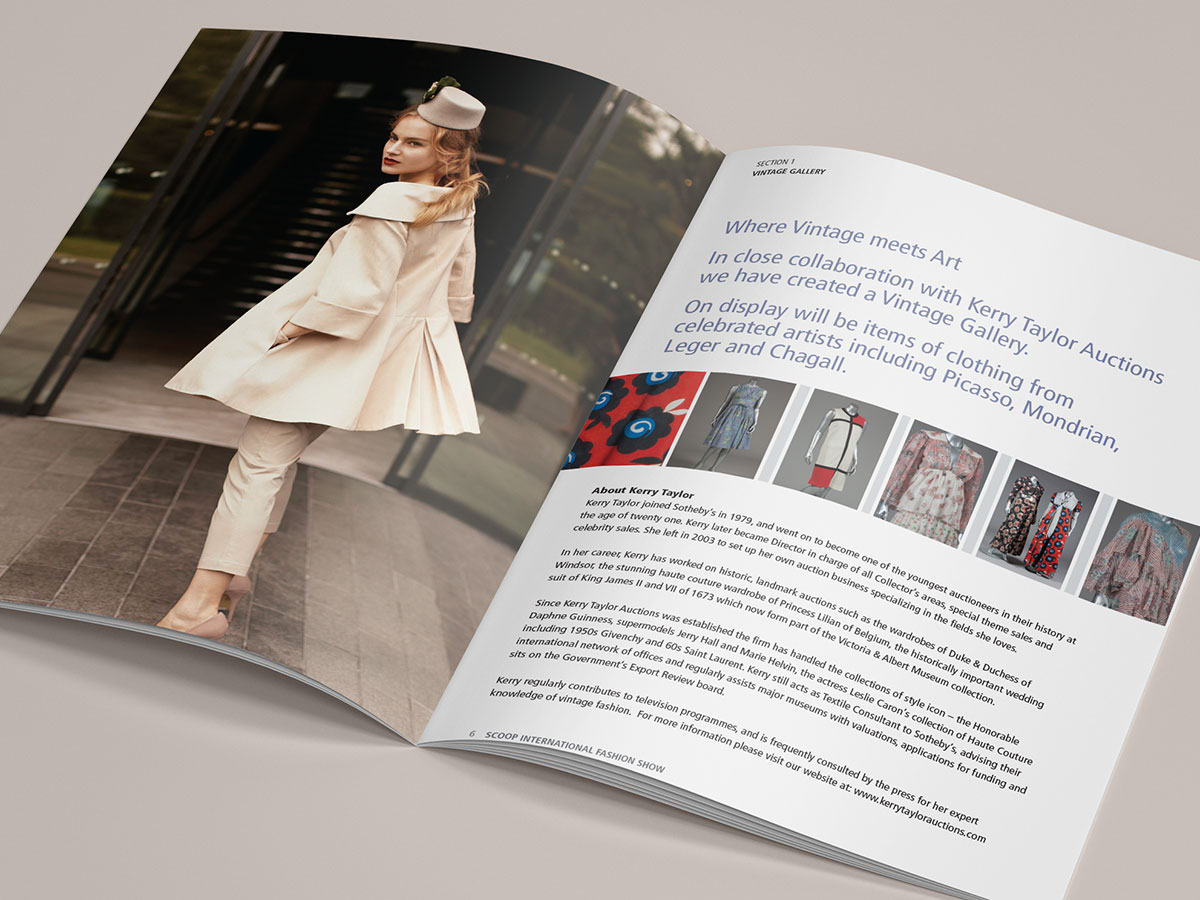 Scoop International Fashion Show Brochure Design