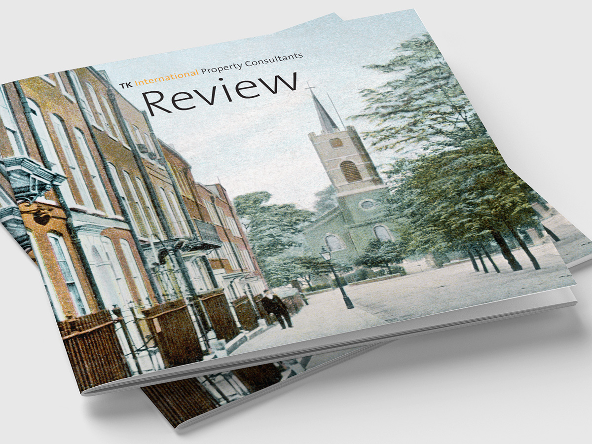 TK International Review Brochure Design