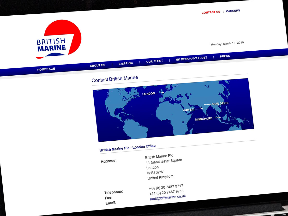 British Marine Website Design