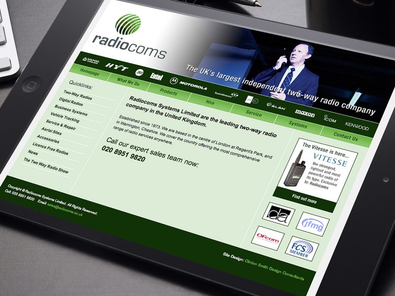 Radiocoms Website Design