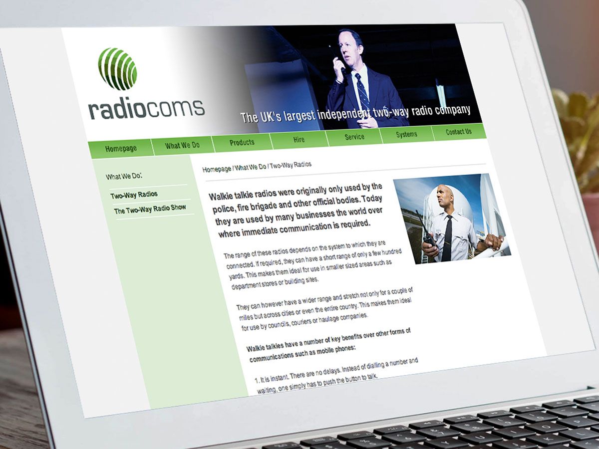 Radiocoms Website Design