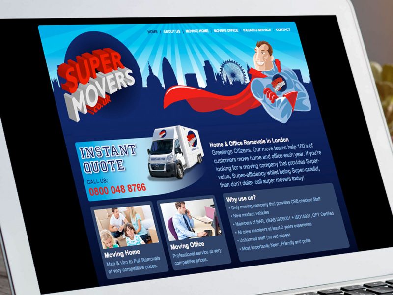 Super Movers Website Design